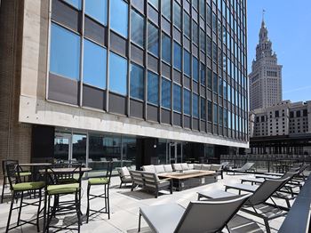 Outdoor Patio at Residences at 55 in Downtown Cleveland OH
